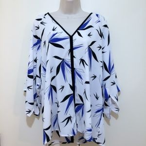 Alfani Blouse Ladies Size 10 V Neck